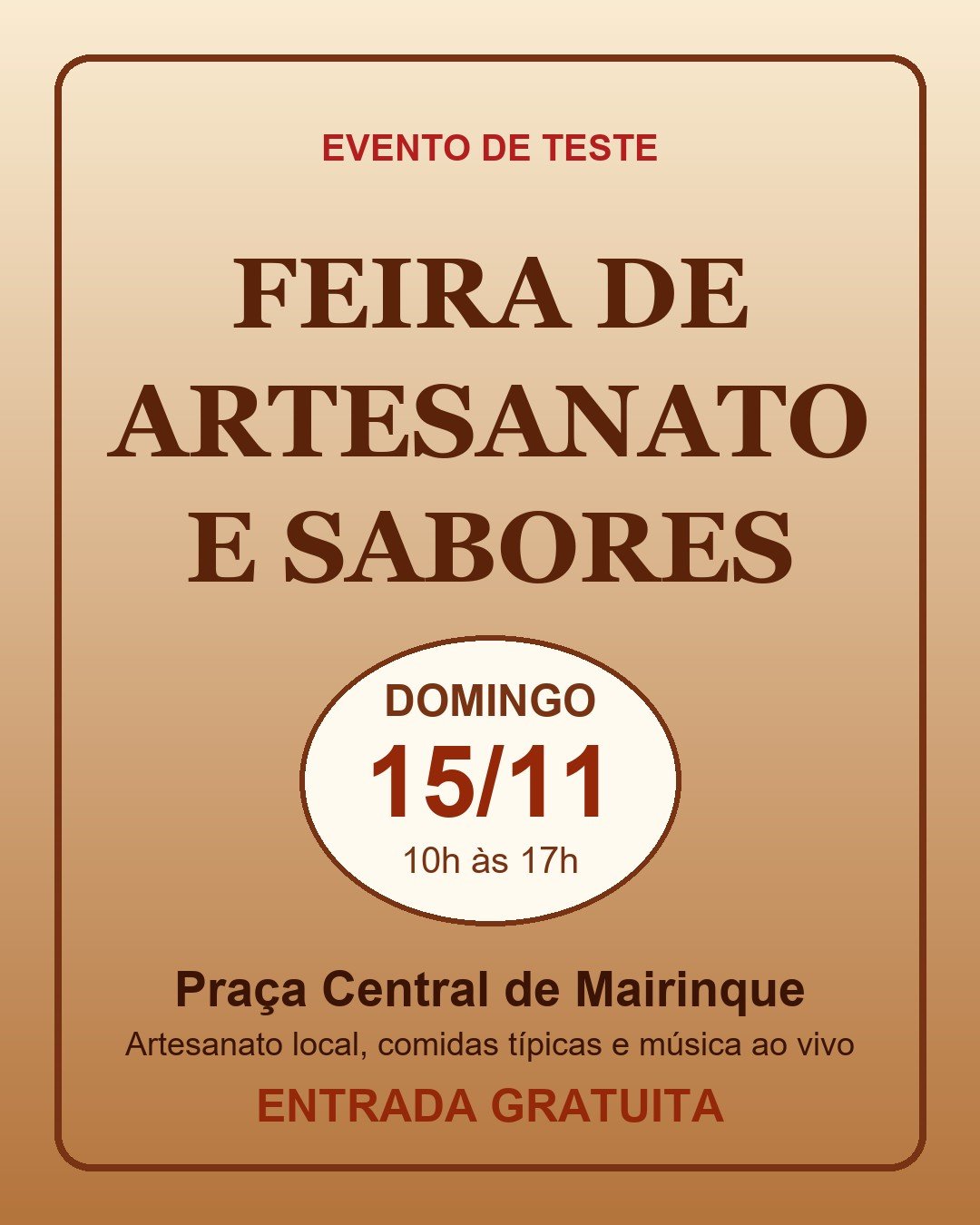 Feira de Artesanato e Sabores (teste)