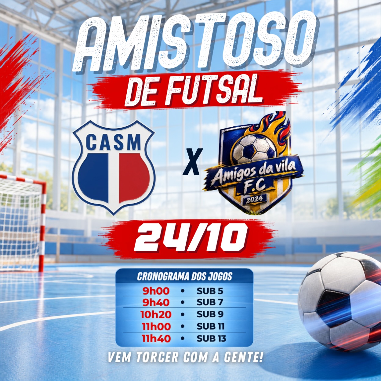 Amistoso de Futsal CASM vs Amigos da Vila F.C.