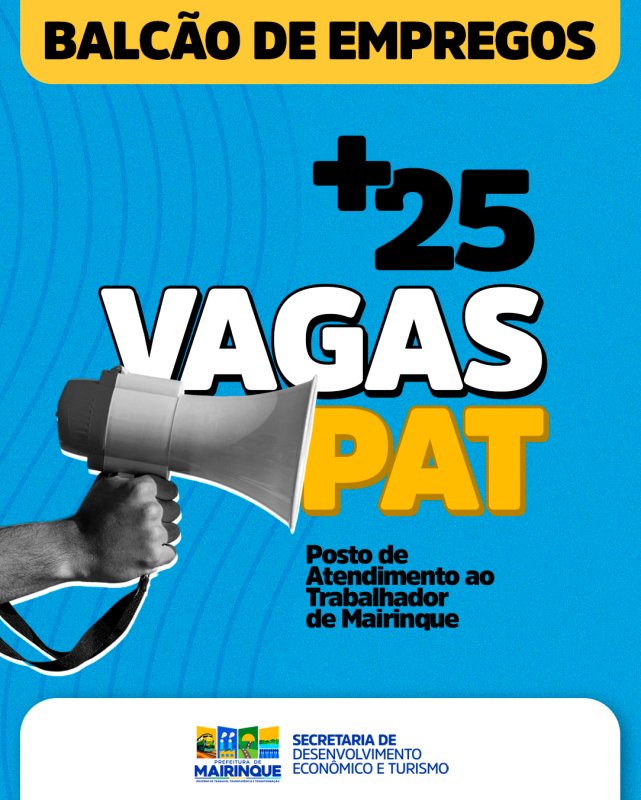 PAT de Mairinque disponibiliza novas oportunidades de emprego