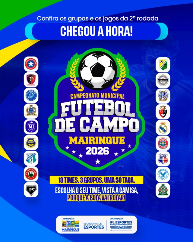 Campeonato Municipal de Futebol de Campo retoma jogos da 2ª rodada em Mairinque