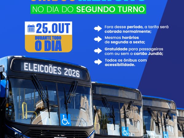 Mairinque terá transporte coletivo gratuito neste domingo (25) para o segundo turno das eleições
